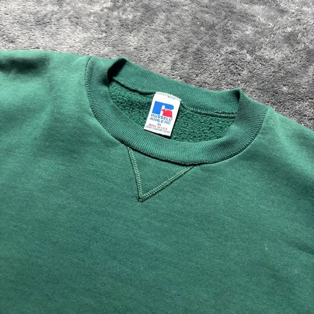 Russell Athletic Pullover Sweatshirt Men’s Vintage 90s Green Made in USA